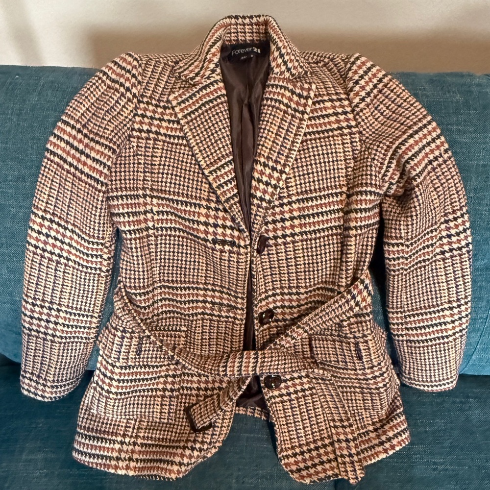 Forever 21 Multicolor Houndstooth Jacket